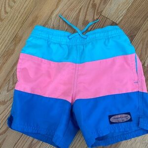Boys size 5 Vineyard Vines swim trunks. Bright bold colors.